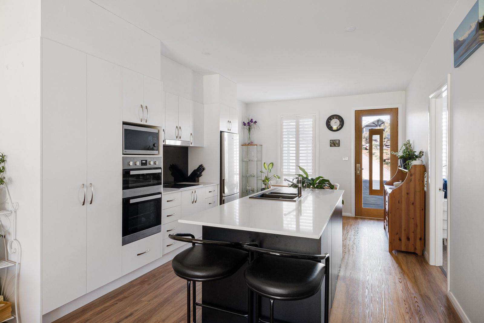 Completed open plan kitchen